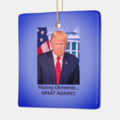 Donald Trump die Kerstmis weer geweldig maakt!!! Keramisch Ornament (Links)