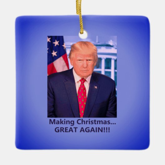 Donald Trump die Kerstmis weer geweldig maakt!!! Keramisch Ornament (Voorkant)