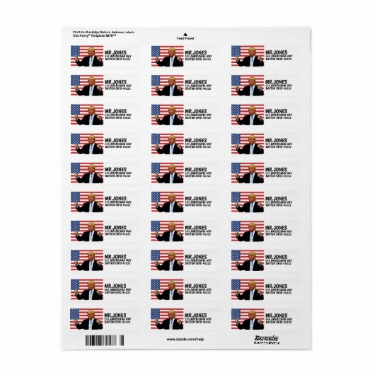 DONALD TRUMP DIEPT TERUGBETALING REKENING ETIKET (Full Sheet)