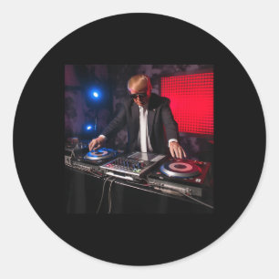 Donald Trump DJ op de Platenspelers Ronde Sticker