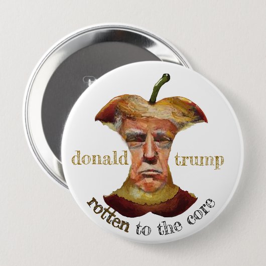 Donald Trump: Draai aan de kern Ronde Button 4,0 Cm (Voorkant /achterkant)