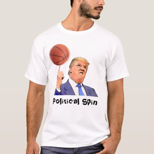Donald Trump draait rond een Basketball | T-shirt  (Voorkant)