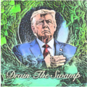 Donald Trump Drain The Swamp 2024 decal Sticker (Voorkant)