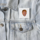 Donald Trump drijvende kop Vierkante Button 5,1 Cm (In situ)