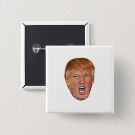 Donald Trump drijvende kop Vierkante Button 5,1 Cm (Voorkant /achterkant)