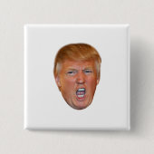 Donald Trump drijvende kop Vierkante Button 5,1 Cm (Voorkant)