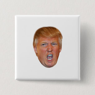 Donald Trump drijvende kop Vierkante Button 5,1 Cm