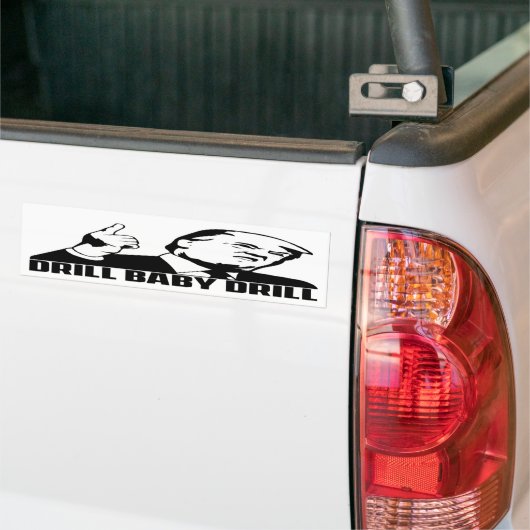 Donald Trump Drill Baby Drill Drill Bumpersticker (Op Truck)