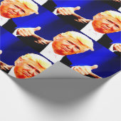 DONALD TRUMP DUMBS UP CHRSTMAS Wrapping Paper Cadeaupapier (Hoek)