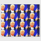 DONALD TRUMP DUMBS UP CHRSTMAS Wrapping Paper Cadeaupapier (Vlak)