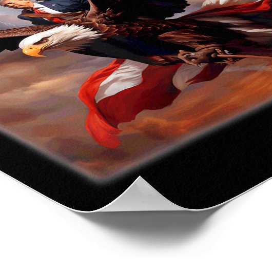 Donald Trump Eagle USA President 2024 Neem Amerika Poster (Hoek)