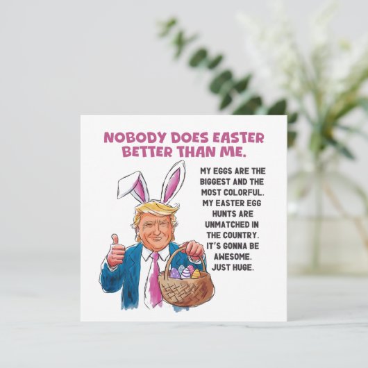 Donald Trump Easter Feestdagenkaart (Staand voorkant)