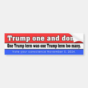 Donald Trump één en klaar! Bumpersticker