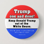Donald Trump één en klaar! Button (Voorkant)