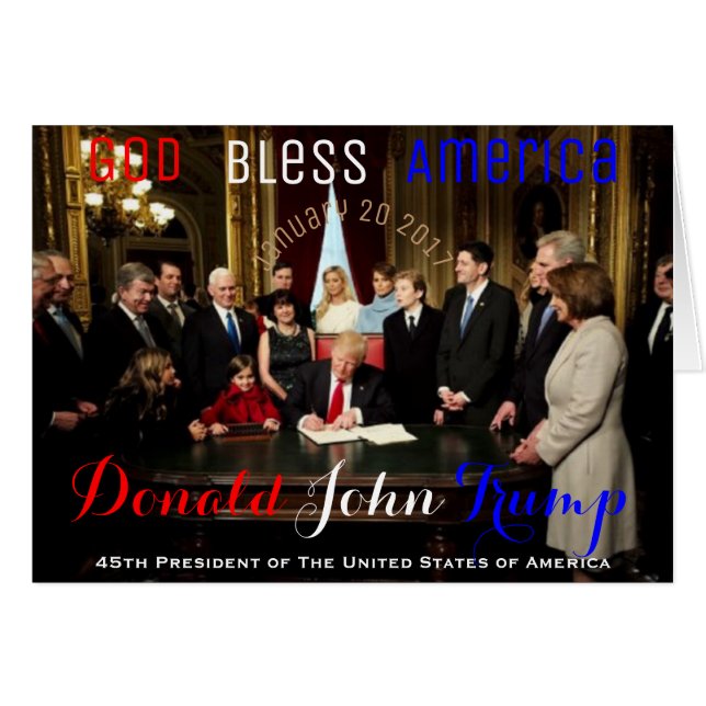 Donald Trump Eerste dag als President van de Veren (Voorkant Horizontaal)