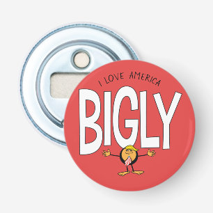 Donald Trump Emoji - Ik hou van Amerika Bigly Button Flesopener