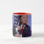 Donald Trump en de Amerikaanse vlag Mok (Midden)