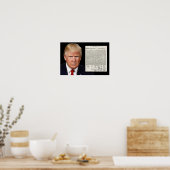 Donald Trump en de onafhankelijkheidsverklaring Poster (Keuken)