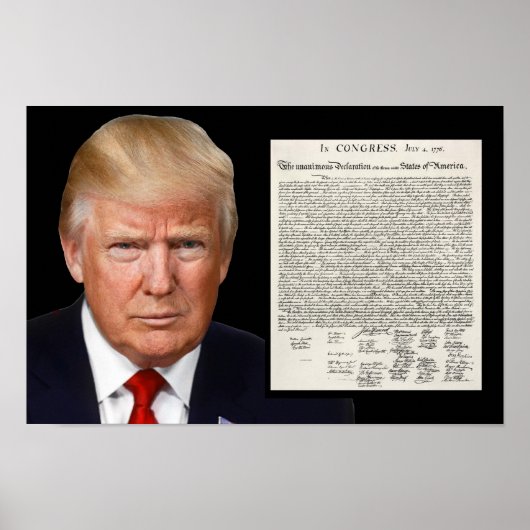 Donald Trump en de onafhankelijkheidsverklaring Poster (Voorkant)
