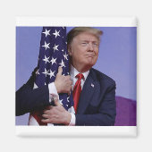 Donald Trump en de vlag Magneet (Voorkant)