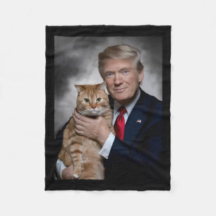 Donald Trump En Kat Grappig Trump En Kat Fleece Deken
