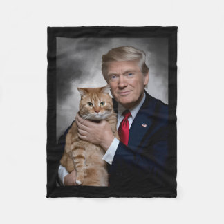 Donald Trump En Kat Grappig Trump En Kat Fleece Deken