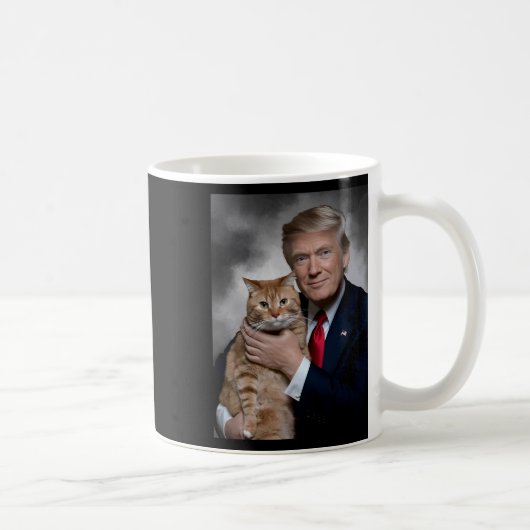 Donald Trump En Kat Grappig Trump En Kat Koffiemok (Rechts)
