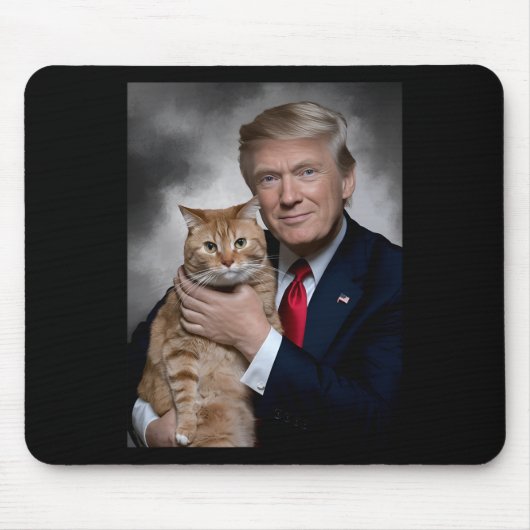 Donald Trump En Kat Grappig Trump En Kat Muismat (Voorkant)