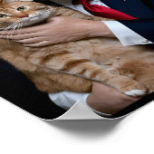 Donald Trump En Kat Grappig Trump En Kat Poster (Hoek)