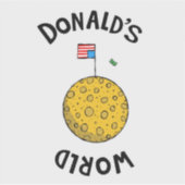 Donald Trump en MAGA Global Politics 2025 Sticker (Voorkant)