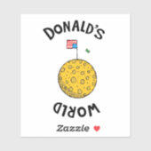 Donald Trump en MAGA Global Politics 2025 Sticker (Vel)