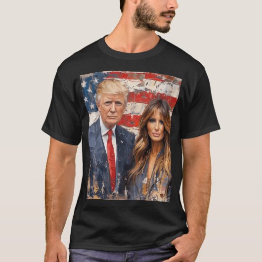 Donald Trump en Melania T-shirt (Voorkant)