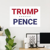 Donald Trump en Mike Pence (2020 US-verkiezingen) Poster (Thuiskantoor)