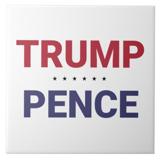 Donald Trump en Mike Pence (2020 US-verkiezingen) Tegeltje (Voorkant)