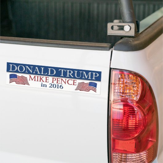 Donald Trump en Mike Pence in 2016 Bumpersticker (Op Truck)