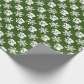 Donald Trump en Snowflakes kerstpatroon Cadeaupapier (Hoek)