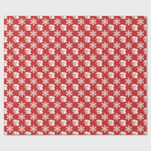 Donald Trump en Snowflakes kerstpatroon Cadeaupapier (Vlak)