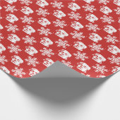 Donald Trump en Snowflakes kerstpatroon Cadeaupapier (Hoek)