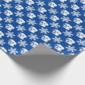 Donald Trump en Snowflakes kerstpatroon Cadeaupapier (Hoek)