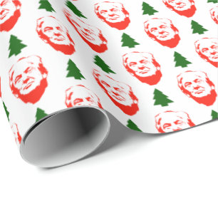 Donald Trump en Trees kerstpatroon Cadeaupapier