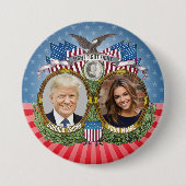 Donald Trump en uw foto - Gag Gift Ronde Button 7,6 Cm (Voorkant)