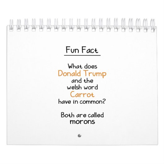 Donald Trump en Welsh Carrot Kalender (Hoes)