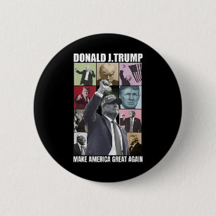 Donald Trump Era Officiële 2024 Officiële Donald T Ronde Button 5,7 Cm