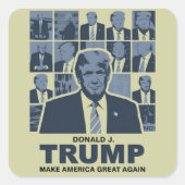 DONALD TRUMP ERA VIERKANTE STICKER (Voorkant)