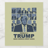 DONALD TRUMP ERA WIJN ETIKET (Enkel label)