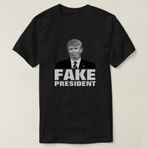 Donald Trump FAKE PRESIDENT voor donkere kleuren T-shirt