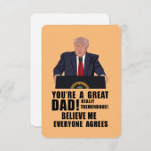 Donald Trump Fathers Day Bedankkaart (Voorkant / Achterkant)