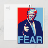 Donald trump "Fear" parody poster 2017 Briefkaart (Voorkant / Achterkant)