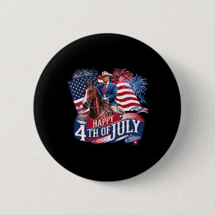 Donald Trump Fijne 4 juli voor patriotten Amerika Ronde Button 5,7 Cm