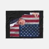 Donald Trump Fleece Deken (Voorkant (Horizontaal))